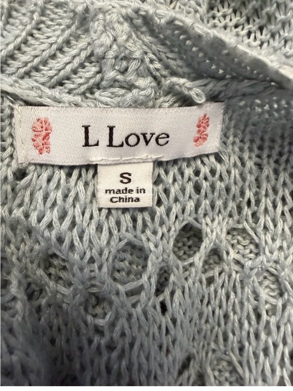L love Sage Green Cardigan Women's Size S Cottagecore - Picture 4 of 5